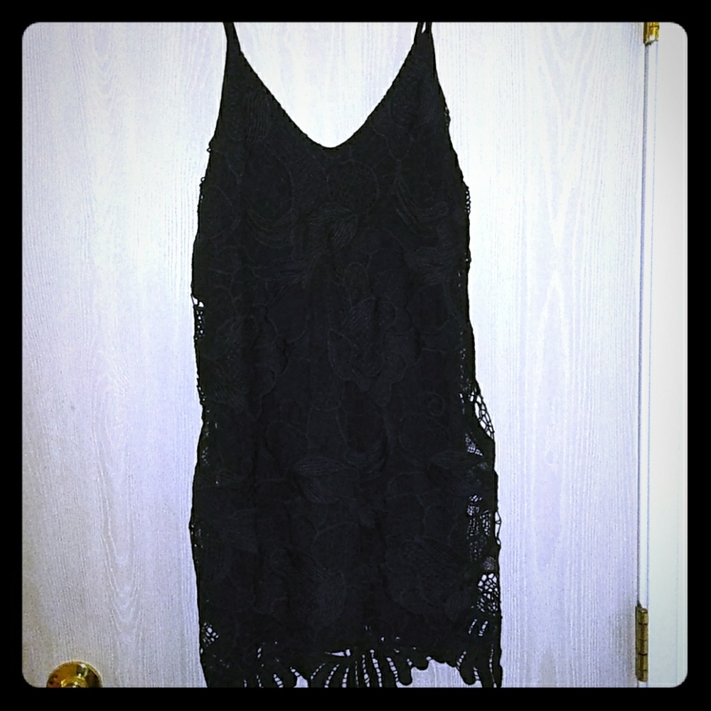 Express embroidered party dress